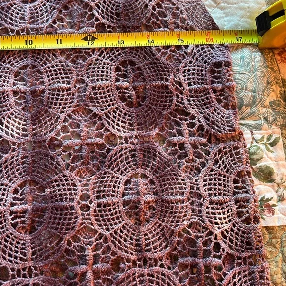 Dark Merlot Gothic Crochet tank top - Picture 3 of 6